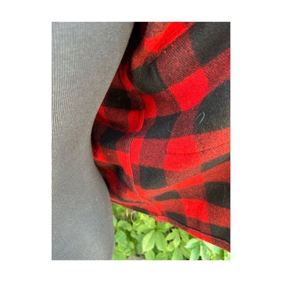 Vintage | 50s Humphrey Buffalo Plaid Wool Jacket Red Black Mackinaw Hunting Zip - Picture 14 of 15